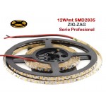 Tira LED 5 mts Flexible ZIG-ZAG 60W 300 Led SMD 2835 IP54 Ambar Serie Profesional Tira LED 5 mts Flexible ZIG-ZAG 60W 300 Led SMD 2835 IP54 Ambar Serie Profesional